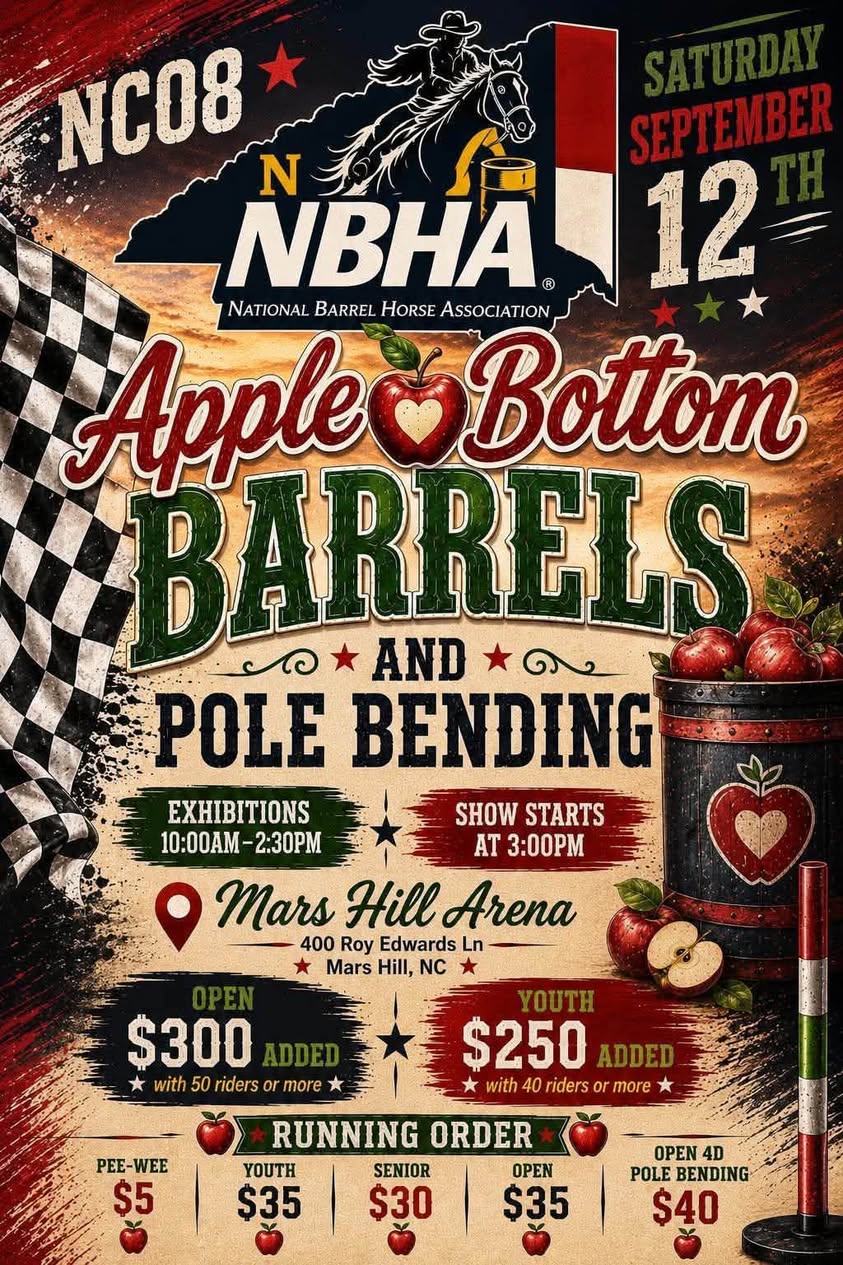 NBHA NC08 POINT SHOW AND POLE BENDING BUCKLE SERIES  flyer