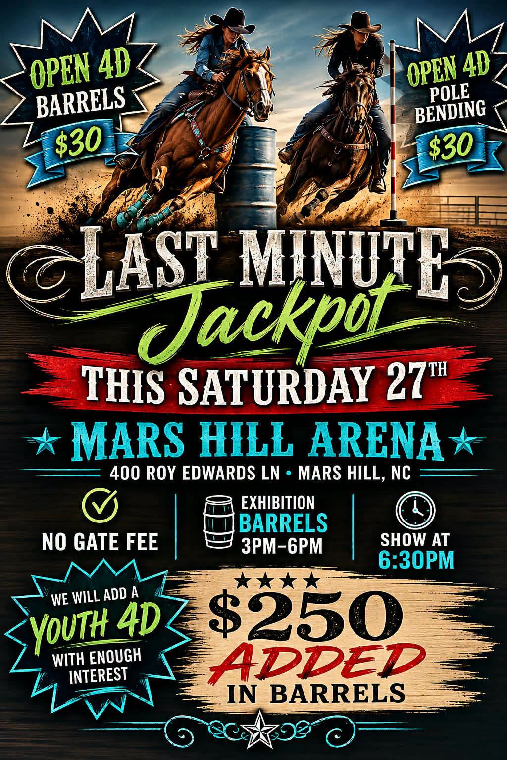 Last Minute Jackpot flyer