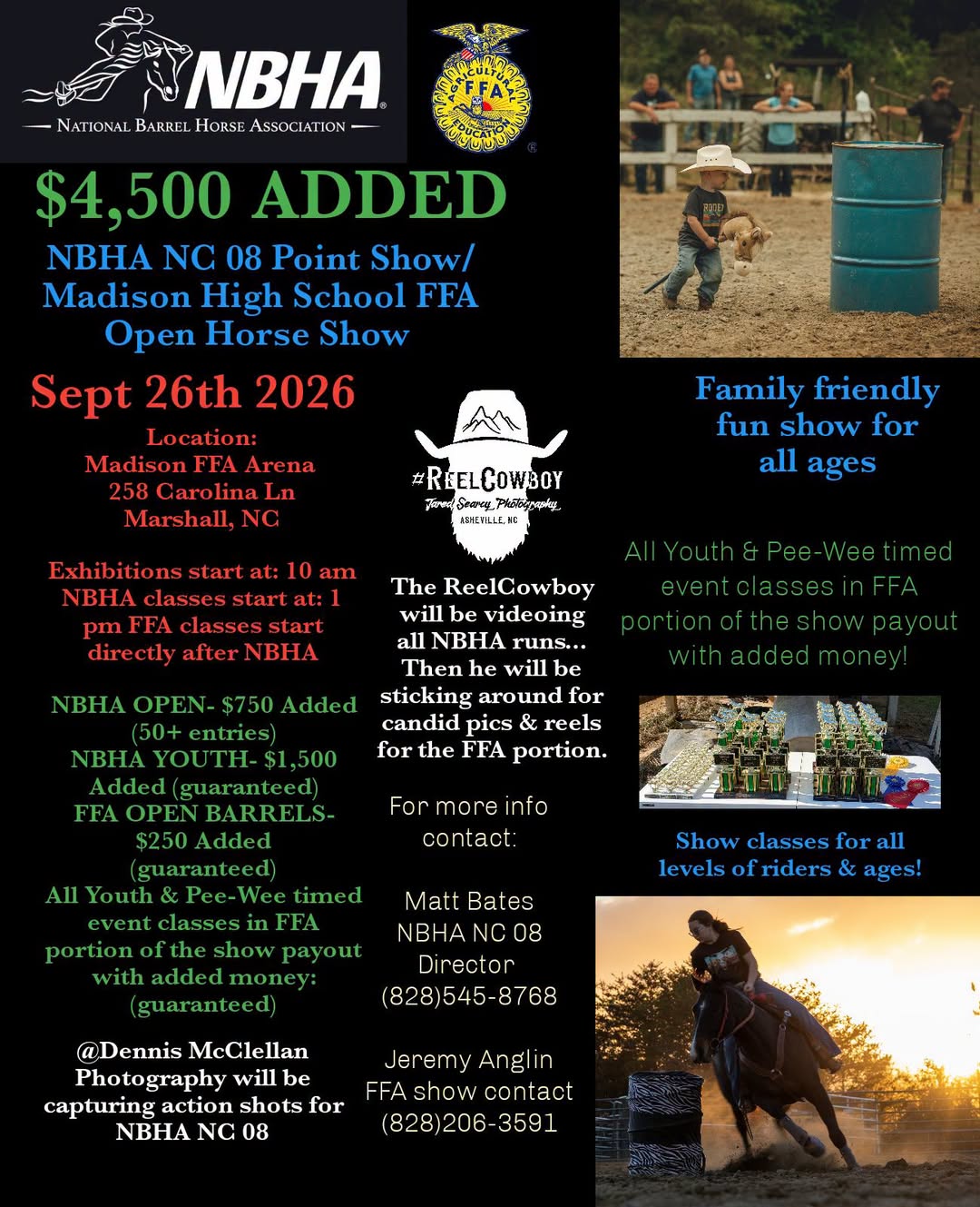 Madison High School FFA Barrel & Open Horse Show flyer