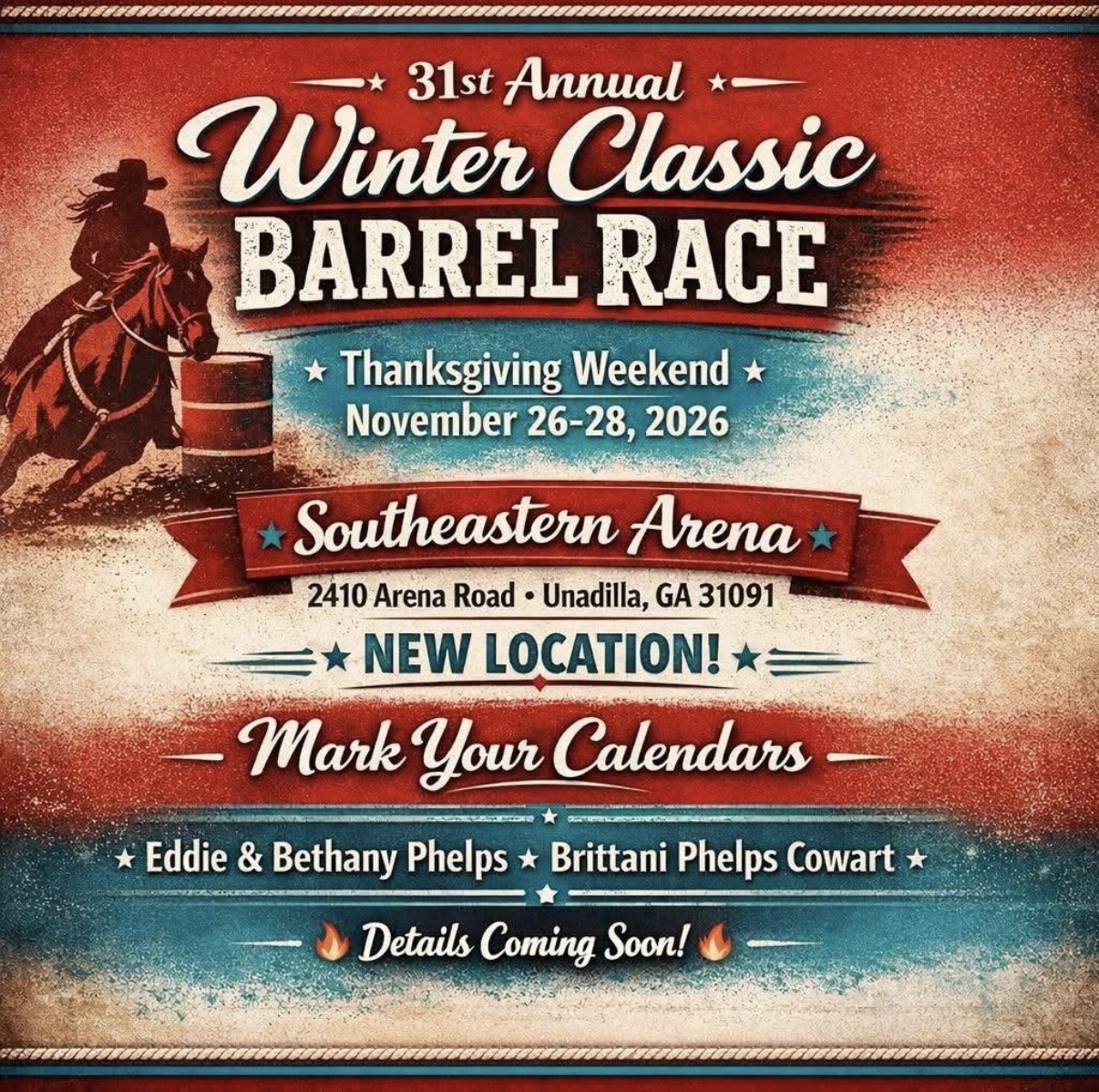 Winter Classic Barrel Race flyer