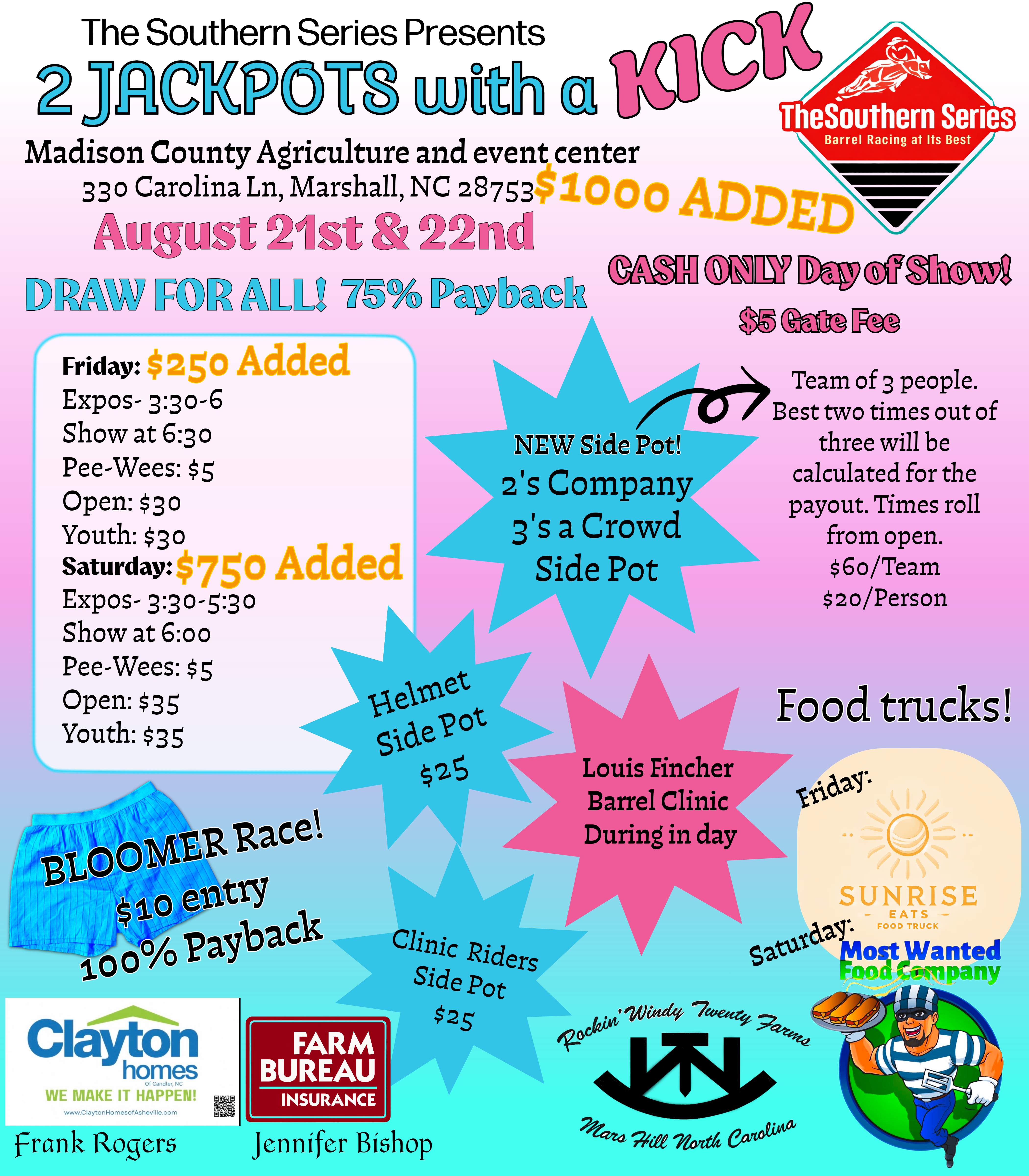2 Jackpots with a Kick flyer