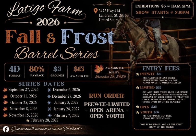 Latigo Arena Fall & Frost Series flyer